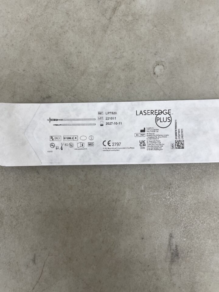 LP7520 - SURGISTAR - LaserEdge Plus MVR Knife 20G , ( EA ) - ( Expiry Date : 2027-10-11 )