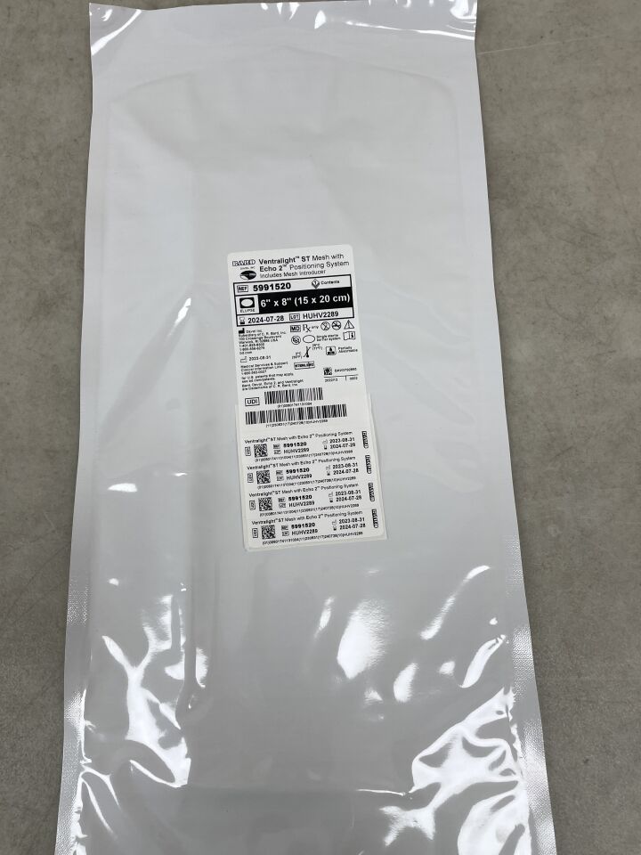 5991520 - BARD - Ventralight ST Partially Absorbable Mesh with Echo 2 Positioning System, Ellipse, 6 x 8 in., (EA) - ( Expiry Date: 2024-07-28 )