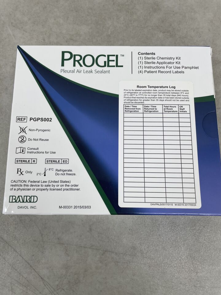 PGPS002 - BARD - progel pleural air leak sealant, 4ml, (BX/1) - ( Expiry Date: 2025-02-12 )