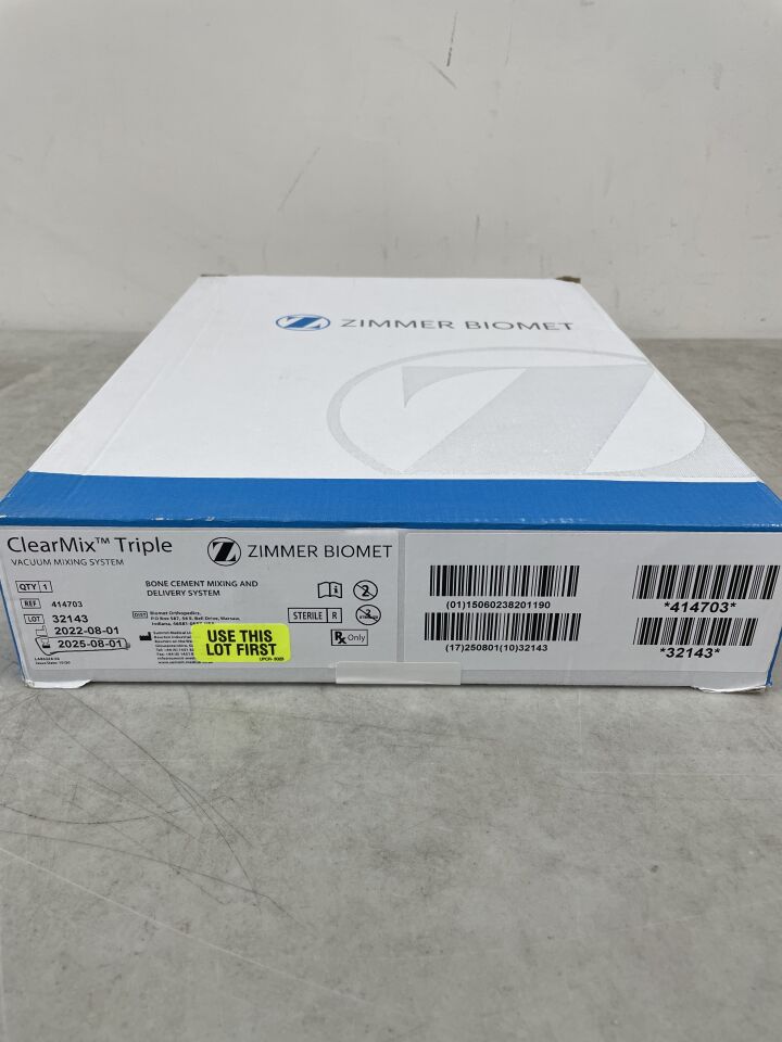 414703 - BIOMET - ClearMix Triple Vacuum Bone Cement Mixing and Delivery System, (BX/1) - ( Expiry Date: 2025-08-01 )