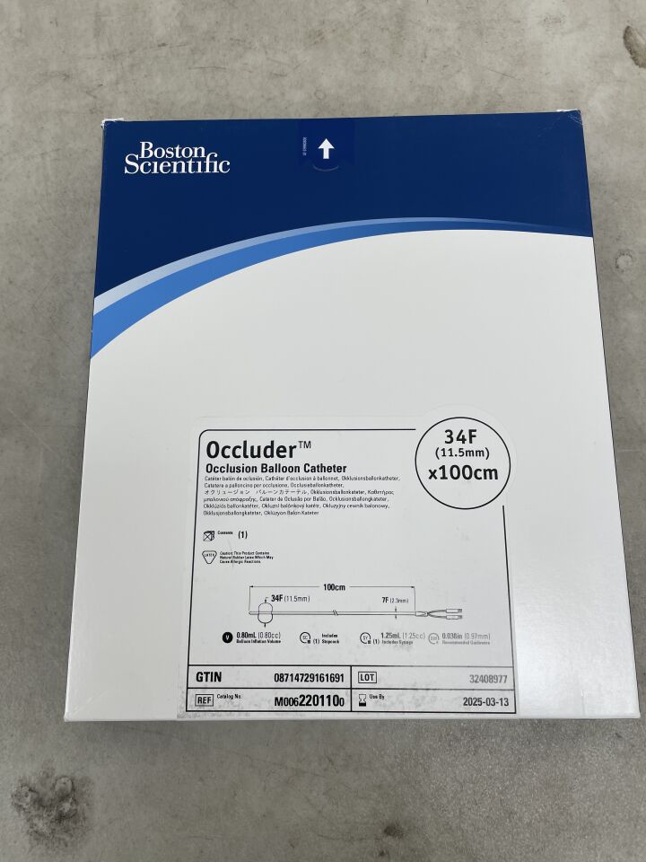 220110 - BOSTON SCIENTIFIC - Occluder Occlusion Balloon Catheter, 34F x 100cm, (BX/1) - ( Expiry Date: 2025-03-13 )