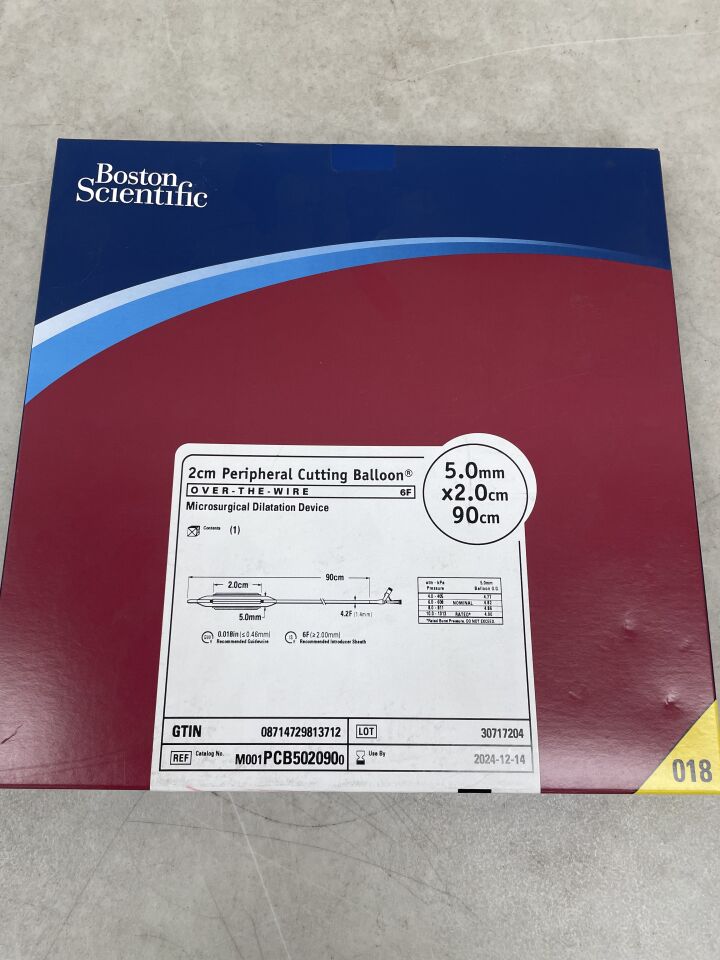 PCB502090 - BOSTON SCIENTIFIC - Peripheral Cutting Balloon Microsurgical Dilatation Device - OTW - 5.0mm x 2.0cm x 90cm, (BX/1) - ( Expiry Date: 2024-12-14 )