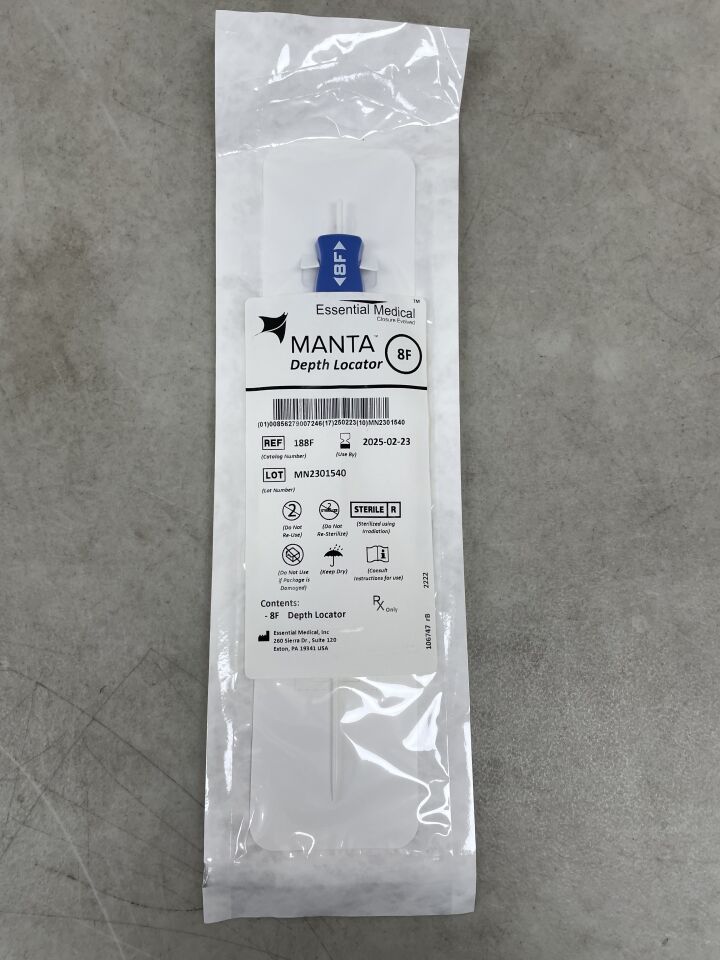 188F - ESSENTIAL MEDICAL - MANTA Depth Locator 8f, (EA) - ( Expiry Date: 2025-02-23 )