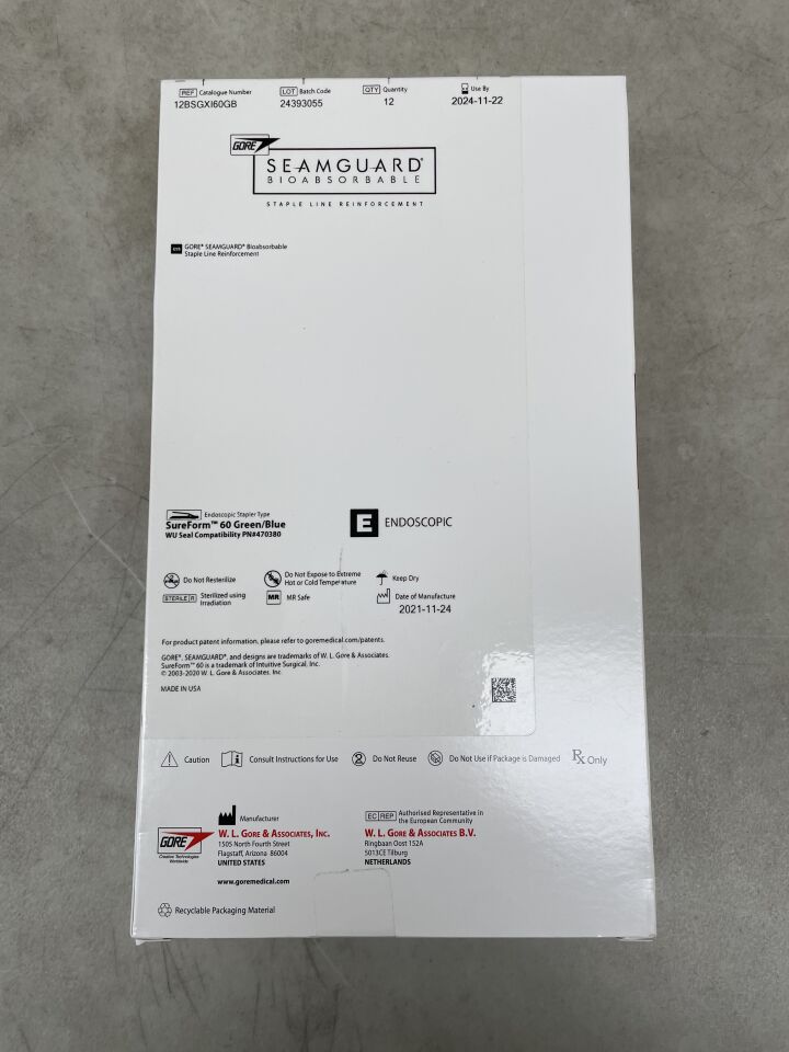 12BSGXI60GB - GORE - SEAMGUARD Bioabsorbable Staple Line Reinforcement, Type - E, (BX/12) - ( Expiry Date: 2024-11-22 )