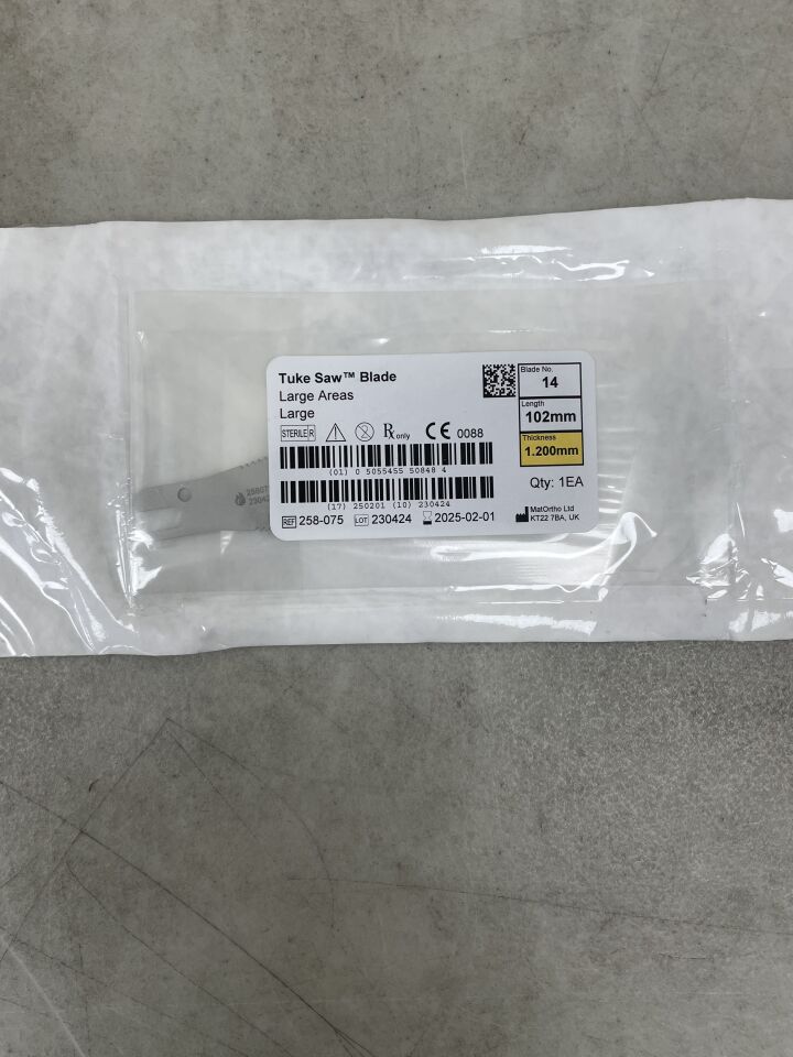 258-075 - MATORTHO - Tuke Saw Blade, Large, 102mm, Blade Number - 14, (EA) - ( Expiry Date: 2025-02-01 )