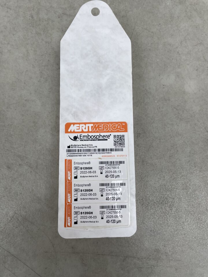 S120GH - MERIT MEDICAL - Embosphere Microspheres, Pre-Filled Syringe 40-120um, 2.0ml, (EA) - ( Expiry Date: 2025-05-13 )
