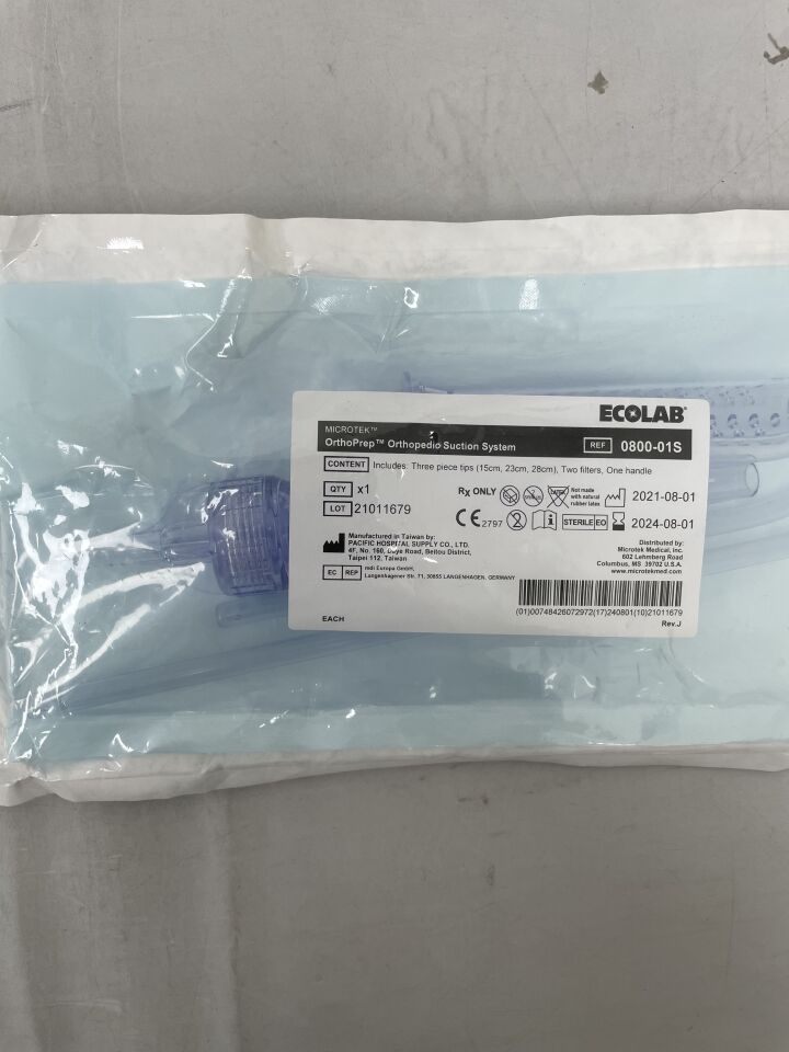 0800-01S - PACIFIC HOSPITAL SUPPLY - ECOLAB OrthoPrep Orthopedic Suction System, (EA) - ( Expiry Date: 2024-10-01 )