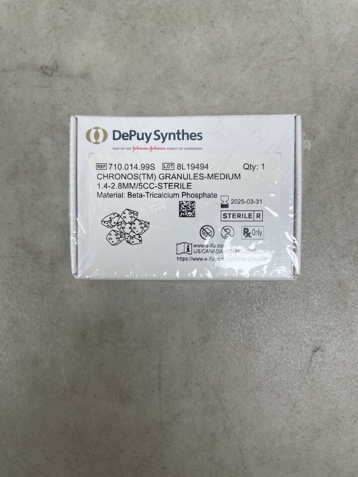 710.014.99S - SYNTHES - chronos granules-medium 1.4-2.8mm/5cc, (BX/1) - ( Expiry Date: 2025-03-31 )
