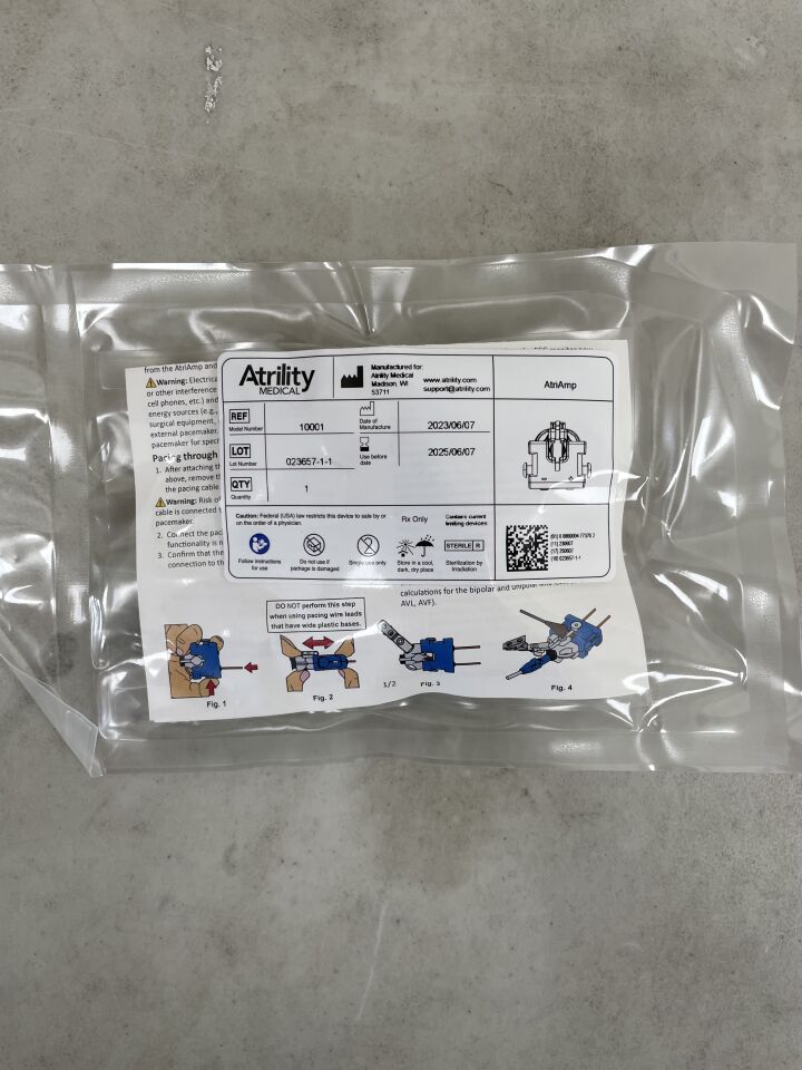 10001 - ATRILITY MEDICAL - AtriAmp, (EA) - ( Expiry Date: 2025-06-07 )