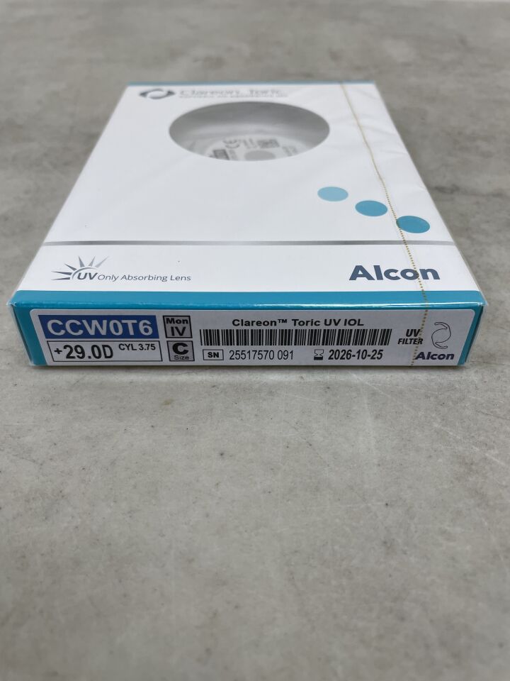 CCW0T6.290 - ALCON - Clareon Toric UV IOL, 29.0D, (BX/1) - ( Expiry Date: 2026-10-25 )