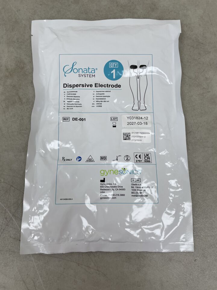 DE-001 - GYNESONICS - Sonata Electrosurgical Return Electrode , ( EA ) - ( Expiry Date : 2027-03-18 )
