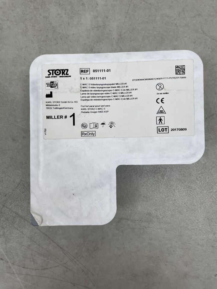 051111-01 - STORZ - C-MAC S Video Laryngoscope Miller 1 , ( EA ) - ( Expiry Date : 2099-12-31 )