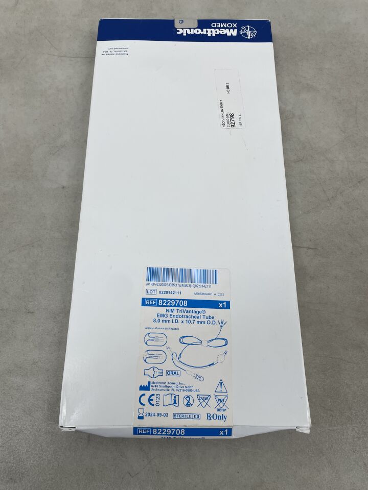 8229708 - MEDTRONIC - NIM TriVantage Endotracheal Tube: 8mm x 10.7mm, (BX/1) - ( Expiry Date: 2024-09-03 )