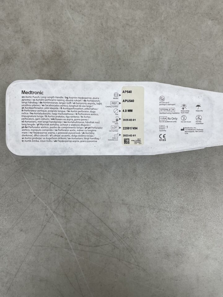 APU540 - MEDTRONIC - Aortic Punch, Long Handle 4.0mm, (EA) - ( Expiry Date: 2023-02-01 )