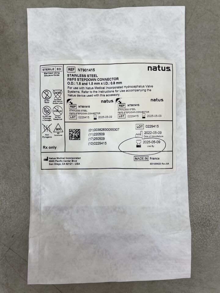 NT901415 - NATUS - Stainless Steel F8/F5 Stepdown Connectors, (EA) - ( Expiry Date: 2025-05-09 )