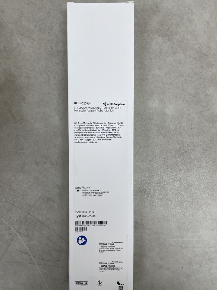 7209641 - SMITH & NEPHEW - Vulcan Micro Ablator-S 60° 2mm Monopolar Ablation Probe, Suction, (BX/1) - ( Expiry Date: 2025-05-30 )
