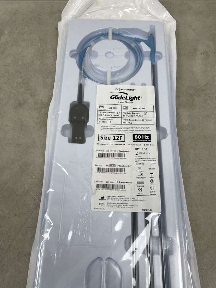 500-301 - SPECTRANETICS - GlideLight Laser Sheath, 12 Fr x 50 cm Working Length, () - ( Expiry Date: 2025-03-15 )