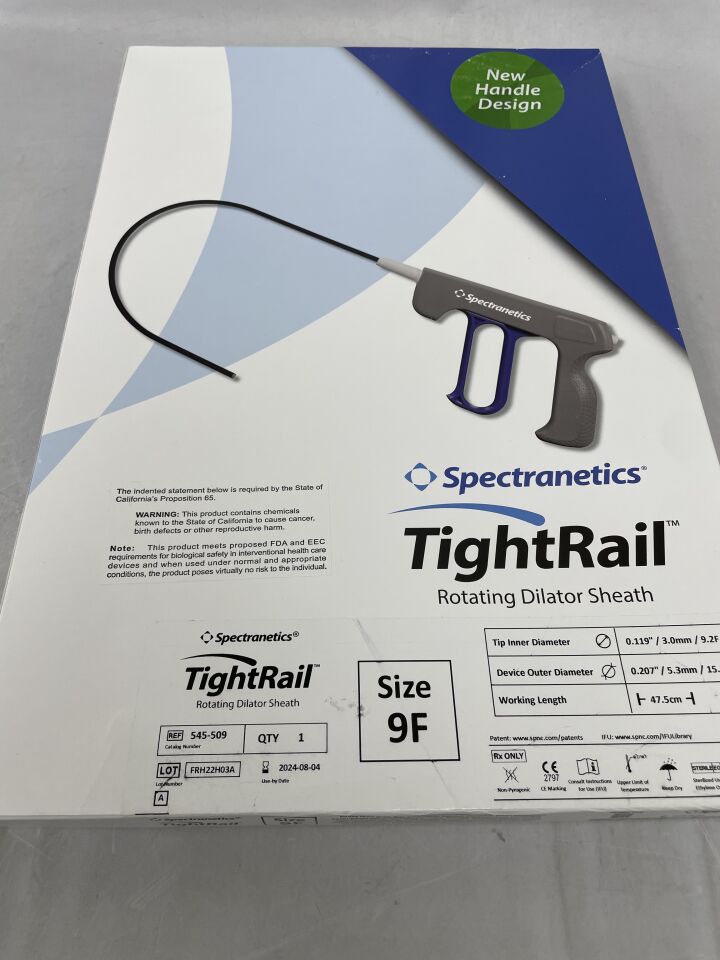 545-509 - SPECTRANETICS - TightRail Rotating Dilator Sheath, 9.2 ID x 15.9 Fr OD, (BX/1) - ( Expiry Date: 2025-02-22 )
