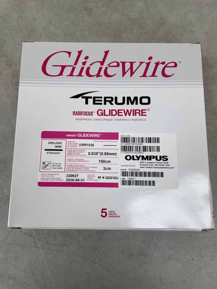 UWR1035 - TERUMO - Radifocus Glidewire Straight, Urologic Wire - .035" x 150cm x 3cm
, () - ( Expiry Date: 2025-05-31 )