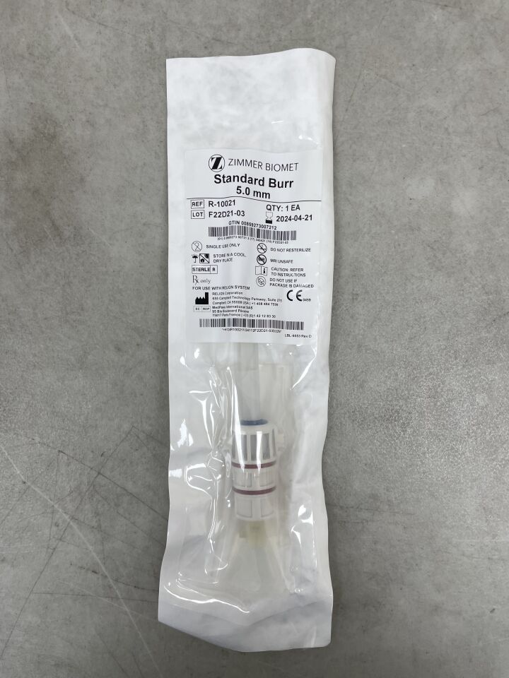 R-10021 - ZIMMER - Standard Burr, 5.0mm, (EA) - ( Expiry Date: 2024-04-21 )