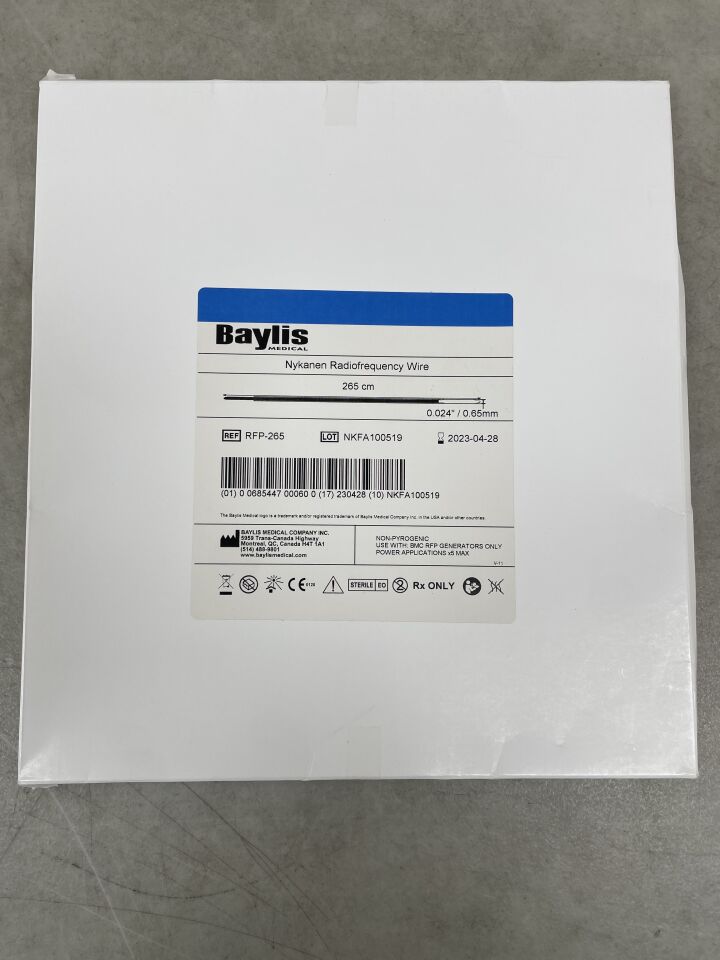 RFP-265 - BAYLIS MEDICAL - Nykanen Radiofrequency Wire - .024" x 265cm, (BX/1) - ( Expiry Date: 2023-04-28 )