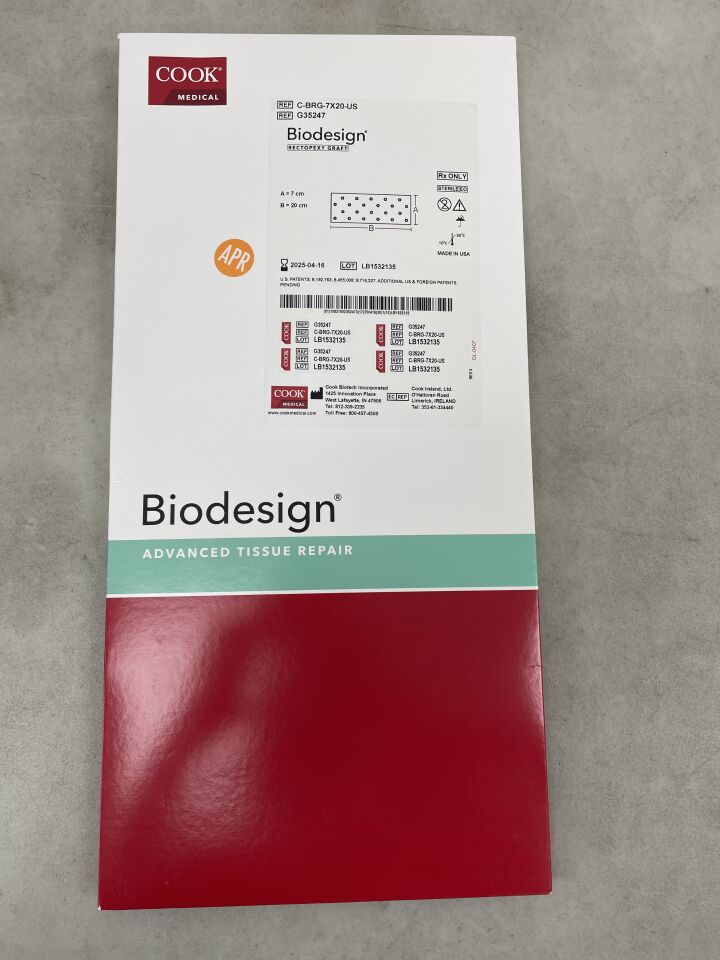 G35247 - COOK - Biodesign Rectopexy Graft 7cm x 20cm, (BX/1) - ( Expiry Date: 2025-04-16 )