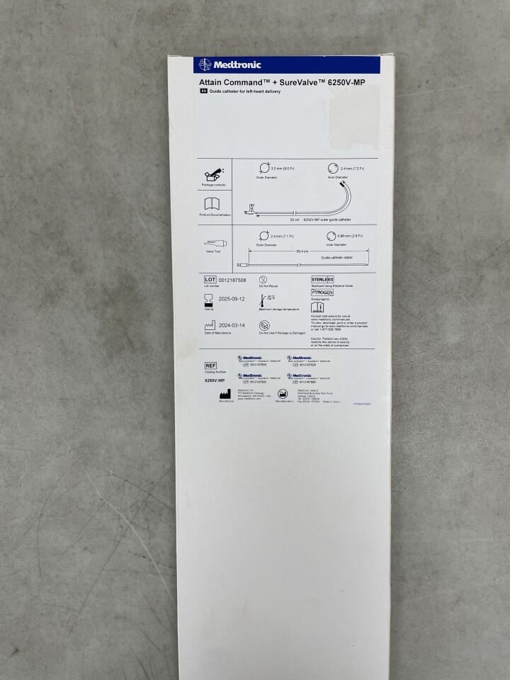 6250V-MP - MEDTRONIC - Attain Command + SureValve Guide Catheter for Left-Heart Delivery, (BX/1) - ( Expiry Date: 2025-09-12 )