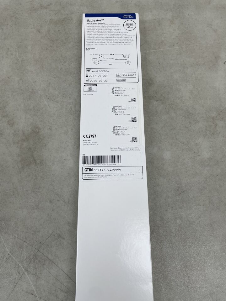 250208 - BOSTON SCIENTIFIC - Navigator Ureteral Access Sheath Set, 13F/15F x 36cm , ( BX/1 ) - ( Expiry Date : 2027-02-22 )