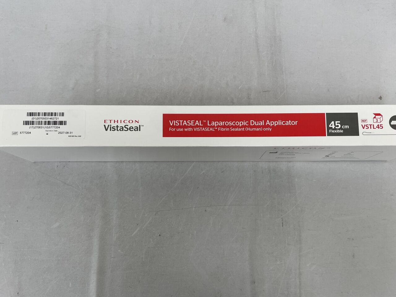 VSTL45 - ETHICON - Vistaseal 腹腔鏡雙頭施藥器,45 厘米,(BX/3)-(有效期至:2027-08-31)