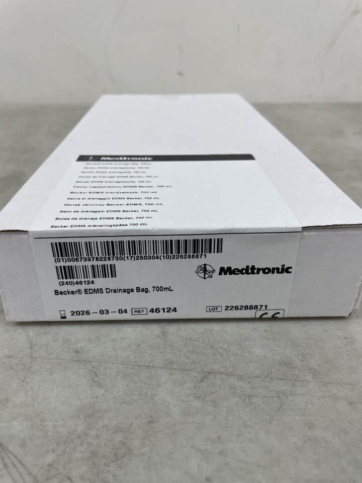 46124 - MEDTRONIC - Becker EDMS Drainage Bag, 700ml , ( BX/1 ) - ( Expiry Date : 2026-03-04 )