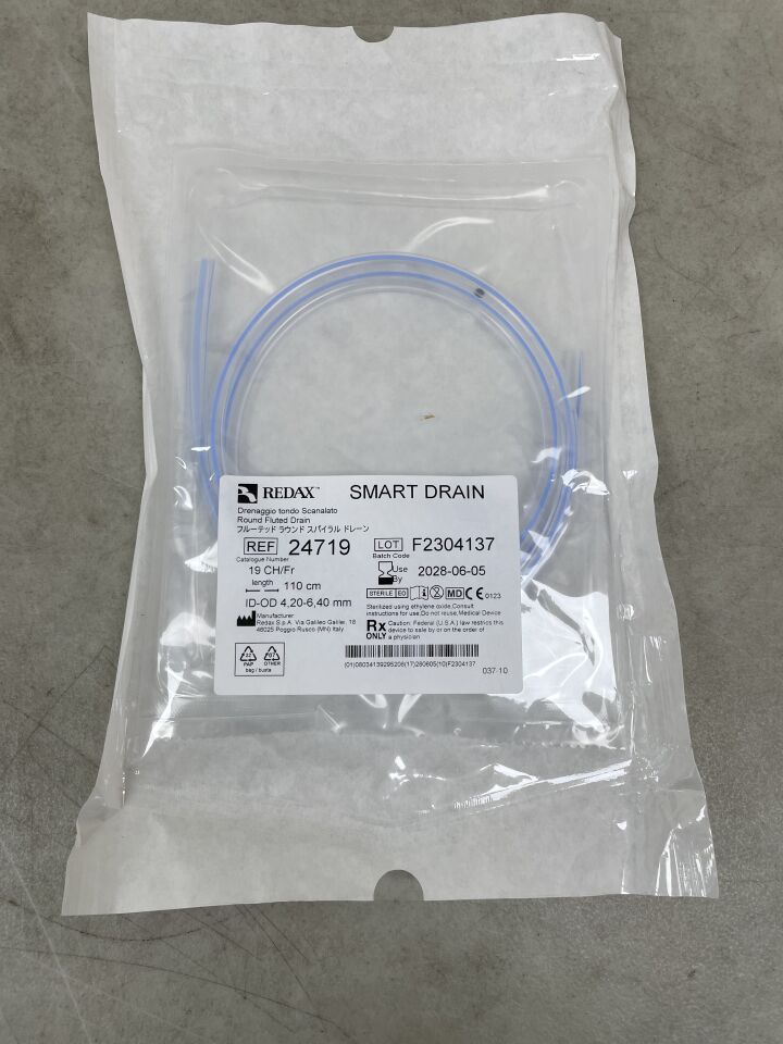 24719 - REDAX - Smart Drain, Round Fluted, 19F, 110cm , ( EA ) - ( Expiry Date : 2028-06-05 )