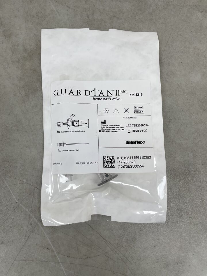 8215 - TELEFLEX - Guardian II NC 止血閥及導絲插入工具,(EA)-(有效期限至:2028-05-20)