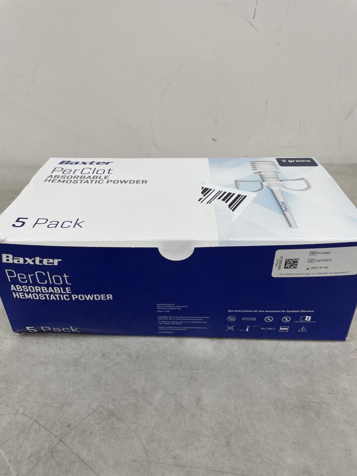 PCUS003 - BAXTER - PerClot 3G Absorbable Hemostatic Powder 9cm Standard Tip, (BX/5) - ( Expiry Date: 2025-07-09 )