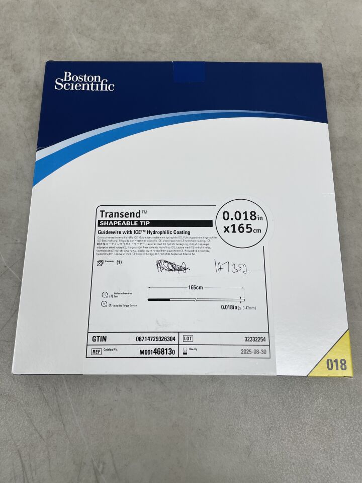 46813 - BOSTON SCIENTIFIC - Transend Shareable Tip Guidewire w/ Ice Hydrophilic Coating 0.018 in x 165 cm, (BX/1) - ( Expiry Date: 2025-08-30 )