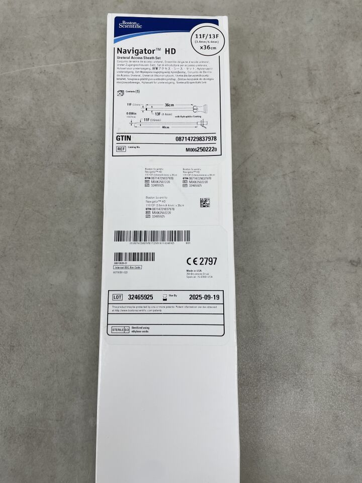 250222 - BOSTON SCIENTIFIC - Navigator HD Ureteral Access Sheath Set 11F/13F x 36cm, (BX/1) - ( Expiry Date: 2025-09-19 )