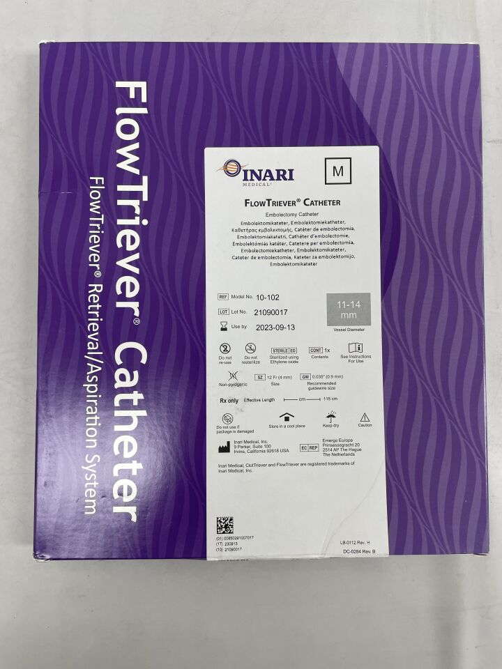10-102 - INARI MEDICAL - FlowTriever 12F Embolectomy Catheter 11-14mm, (BX/1) - ( Expiry Date: 2025-06-22 )