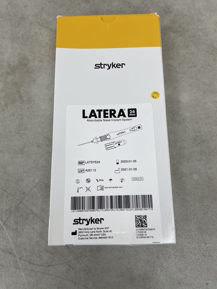 LATSYS24 - STRYKER - Latera Absorbable Nasal Implant System, 24mm, (BX/1) - ( Expiry Date: 2023-01-05 )