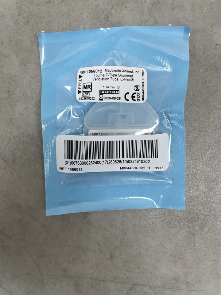 1056012 - MEDTRONIC - Touma T-Type Grommet Ventilation Tube, C-Flex 1.14mm , ( EA ) - ( Expiry Date : 2026-06-26 )