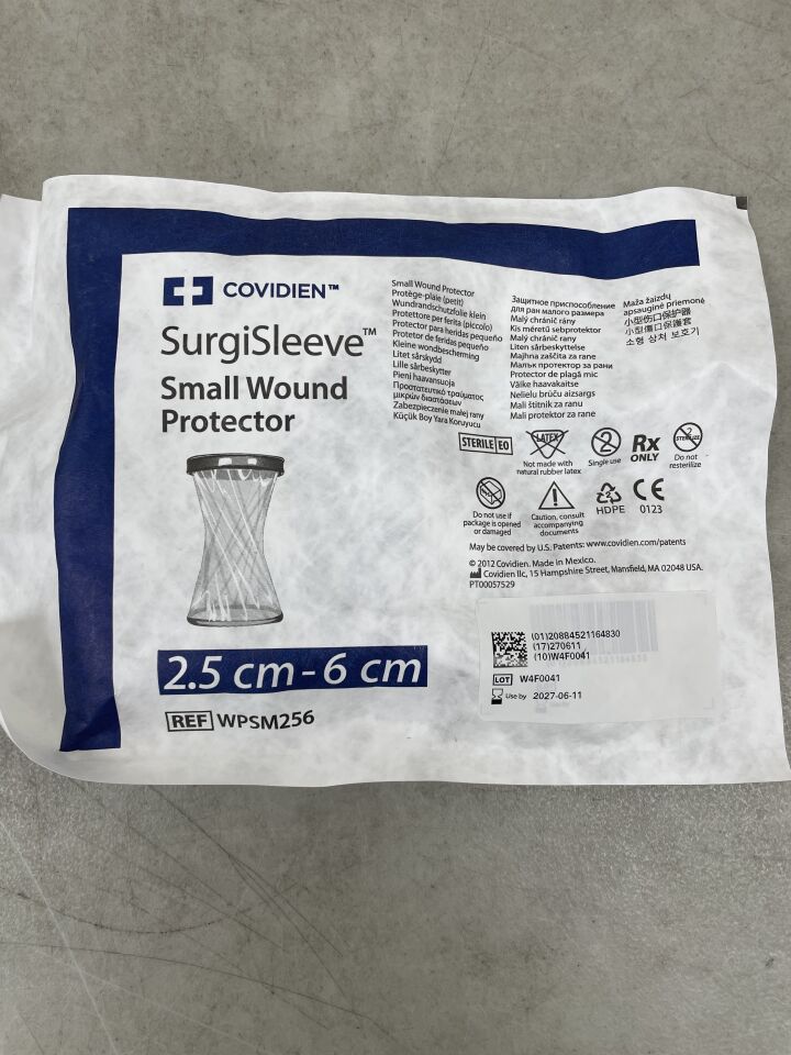 WPSM256 - COVIDIEN - Protector de heridas pequeñas SurgiSleeve de 2,5 a 6 cm (unidad) - (Fecha de caducidad: 11/06/2027)