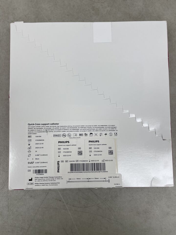 518-036 - PHILIPS - Quick-Cross Support Catheter, 90cm working length, 1.6mm OD, 1.04mm Tip Profile, (BX/5) - ( Expiry Date: 2025-12-05 )