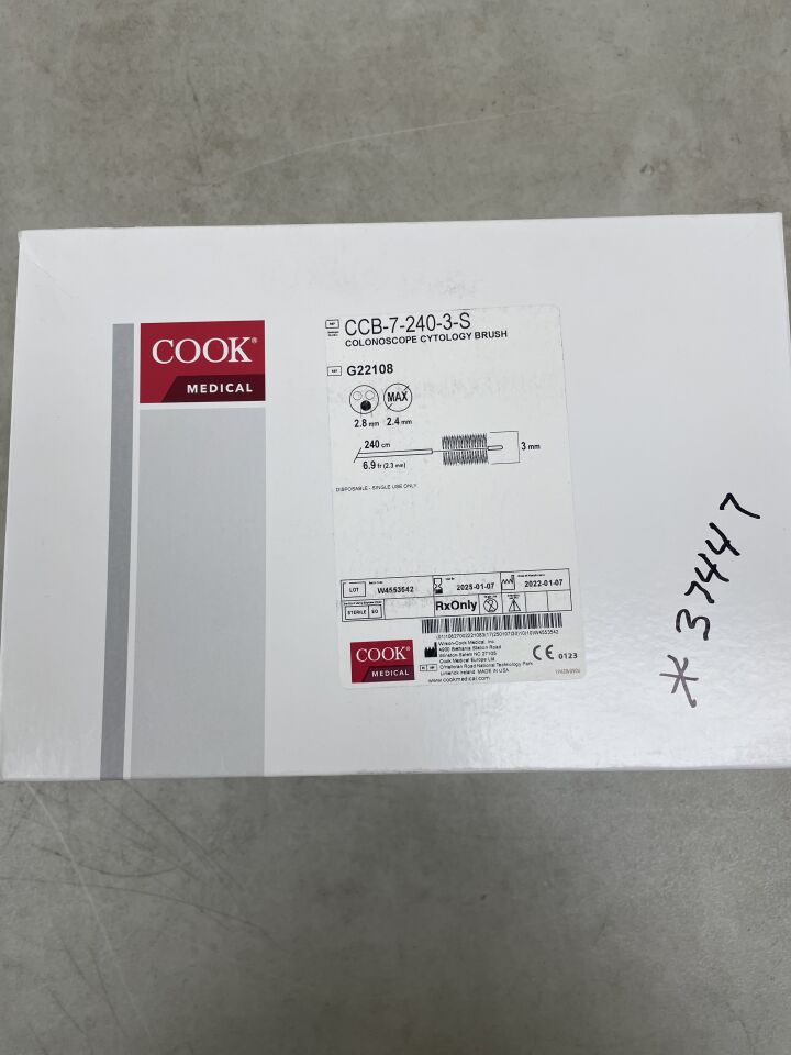 G22108 - COOK - Cytology Brush 7F x 240cm x 3mm, for Colonoscope, () - ( Expiry Date: 2025-01-07 )