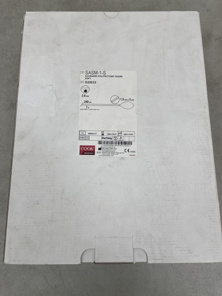 G22633 - COOK - Acusnare Polypectomy Snare Soft 1.5cm x 3cm 7Fr./240cm, (BX/10) - ( Expiry Date: 2024-10-07 )