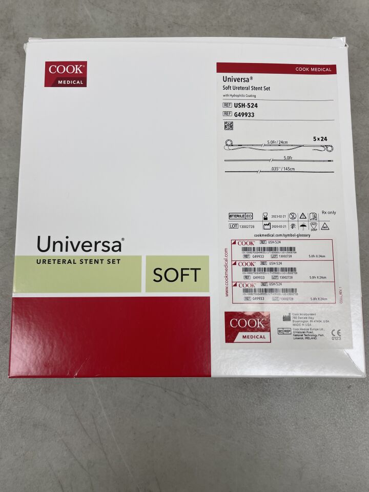G49933 - COOK - Universa Soft Ureteral Stent Set - 5Fr x 24cm, (BX/1) - ( Expiry Date: 2023-02-21 )