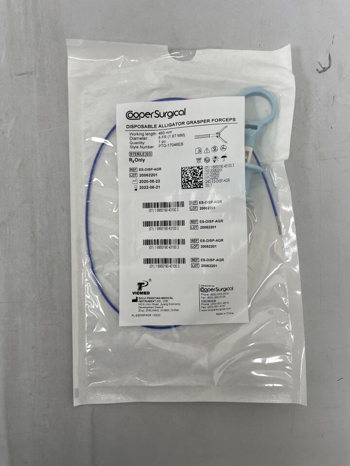 ES-DISP-AGR - COOPER SURGICAL - Disposable Alligator Grasper Forceps, 5F x 460mm, (EA) - ( Expiry Date: 2023-11-03 )