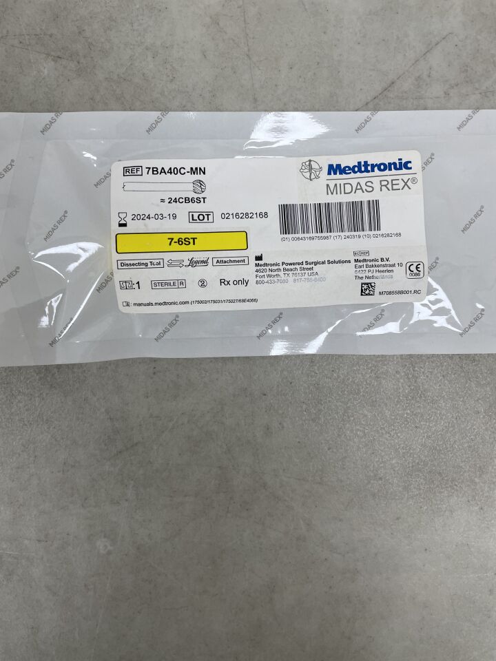 7BA40C-MN - MEDTRONIC - Midas Rex Coarse Diamond Ball Cutting Burr, 4 mm Head Diameter, 7 cm Shaft Length, (EA) - ( Expiry Date: 2024-03-19 )