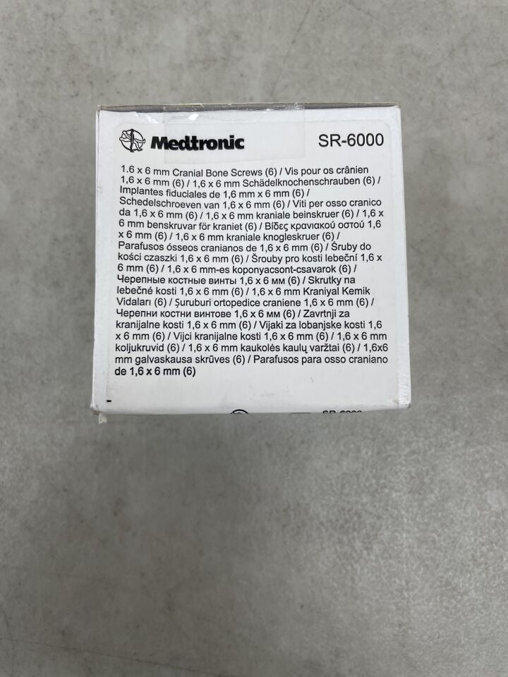 SR-6000 - MEDTRONIC - Cranial Bone Screws 1.6mm x 6mm, (BX/6) - ( Expiry Date: 2024-03-11 )