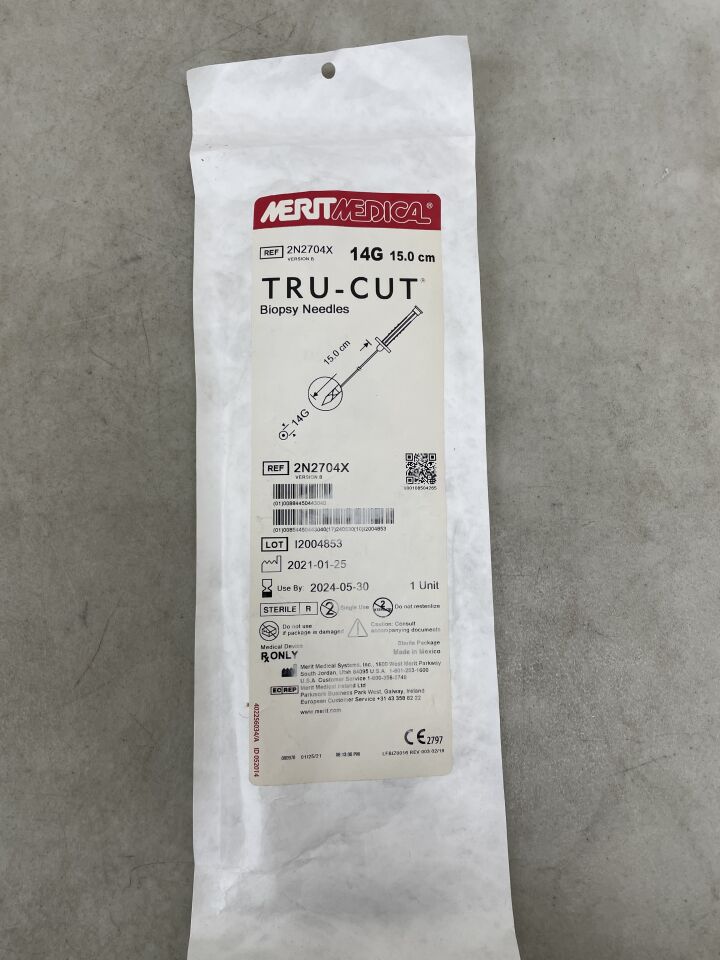 2N2704X - MERIT MEDICAL - Tru-Cut Biopsy Needle 14G x 6", (EA) - ( Expiry Date: 2024-05-30 )