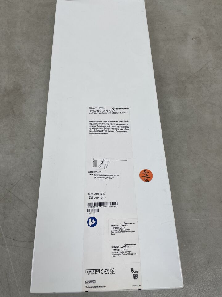 72200683 - SMITH & NEPHEW - Vulcan EFlex Ablator Probe with Integrated Cable, (BX/1) - ( Expiry Date: 2024-10-19 )
