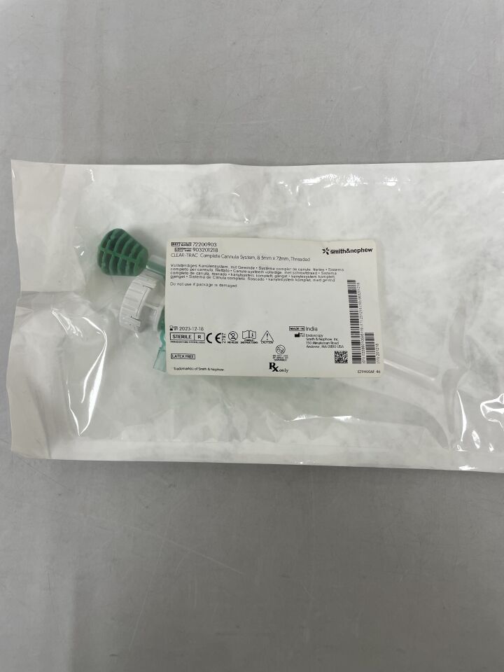 72200903 - SMITH & NEPHEW - Clear-Trac Complete Threaded Cannula and Obturator: 8.5mm x 72mm, (EA) - ( Expiry Date: 2025-04-08 )