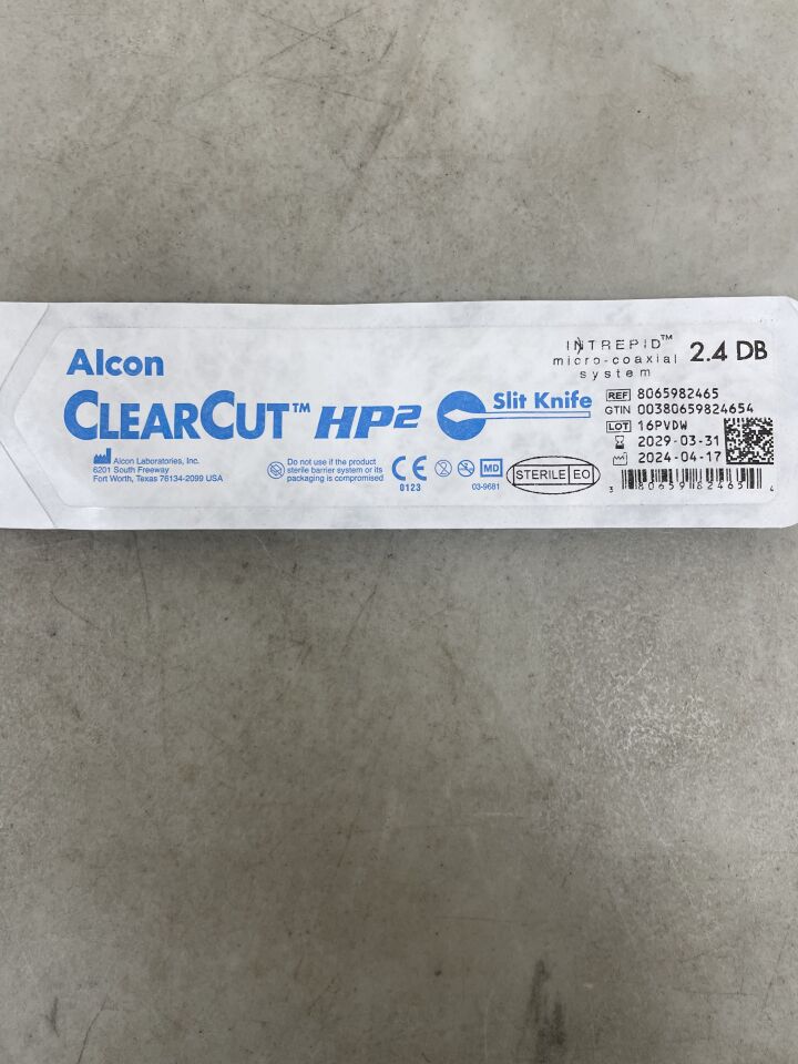 8065982465 - ALCON - ClearCut Intrepid Micro-Coaxial Slit Knife, Dual Bevel Angled 2.4mm , ( EA ) - ( Expiry Date : 2029-03-31 )